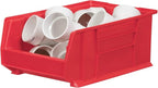 Akro-Mils 30281 Super-Size AkroBins Plastic Storage Bins, Space-Saving Stackable Bins for Garage, Classroom, Warehouse Organization, 20-Inch L x 12-Inch W x 8-Inch H, Red, 3-Pack