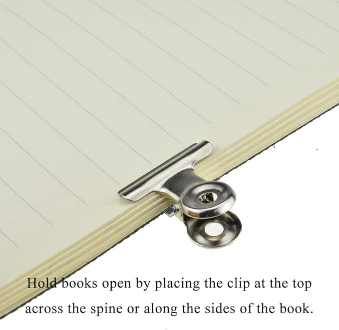 HAHIYO 0.87inch Silver Bulldog Clips Metal File Hinge Binder Clips Clamps Save Space Strong Spring Jaws Rock Solid Grip Book Lay Flat Deburred Edge for Hang Photos Wall Grid Dog Food 30PCS