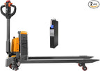 Tory Carrier Electric Pallet Jack Truck 3300lbs Capacity Lithium Electric Pallet Trucks 48" x 27" Fork Size Li-ion Battery Pallet Lift with Extra Battery-Yellow