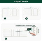 FXW Garden Fence Outdoor for The Yard – 40in(H) x 72.9ft(L) Heavy Duty Metal Animal Barrier for Dog and Rabbit, Decorative Dog Fence, 32 Panels, White
