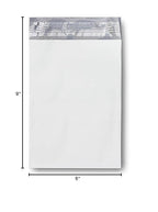 KKBESTPACK Poly Mailers Envelope Shipping Bags, 6" x 9", White, 100 Count (Pack of 1)