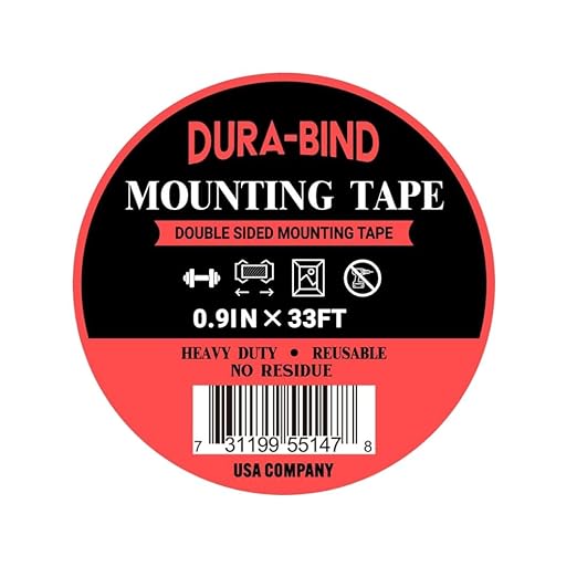 Heavy Duty Mounting Tape, Double Sided VHB Foam Tape; for LED Light Strips, Car Tape, Decor and More. Waterproof, Extra Long Roll 33ft, Black (0.95)