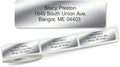 Personalized Return Address Labels, Roll of 250 Silver Foil Self-Adhesive Labels Without Dispenser, Customize with Name & Shipping Address, Colorful Images