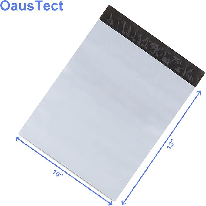 OausTect White Poly Mailers 10X13 inches,800 Pack Shipping Bags with Strong Self-sealing Adhesive Waterproof and Tear Proof for Clothing,Books