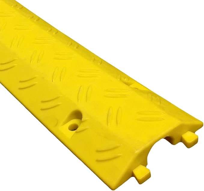 Electriduct Drop Trak Cable & Hose Protector Cord Cover - MINI - Yellow - 3 Pack
