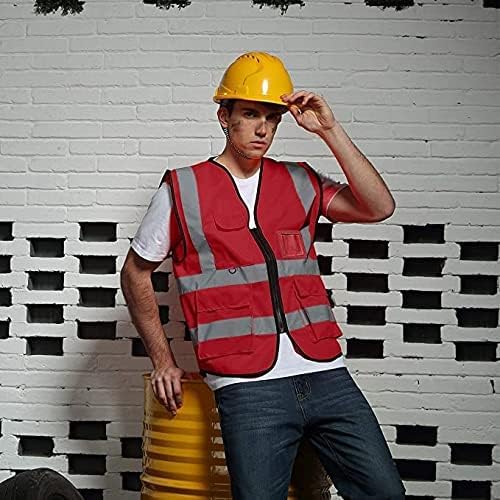 BeautyWill 10/20 Pack Custom Logo Safety Vest,Bulk High Visibility Class 2 Reflective Work Vests
