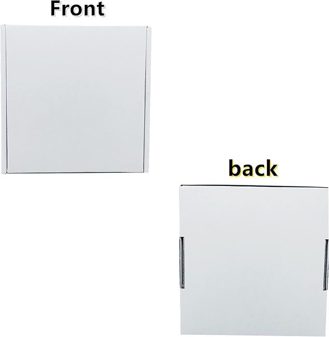 6x6x2 inch Small White Mailers Boxes Recyclable Corrugated Gift Box for Packaging Shipping Set of 10