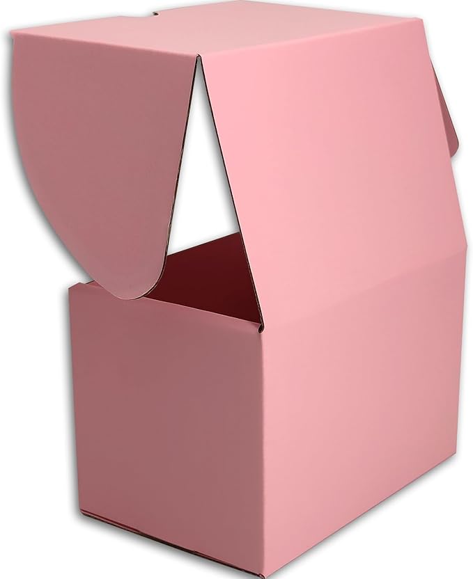 6x4x4 inches Small Shipping Boxes Set of 25 - Pink Mailer Corrugated Cardboard Boxes for Shipping Packaging Mailing Products