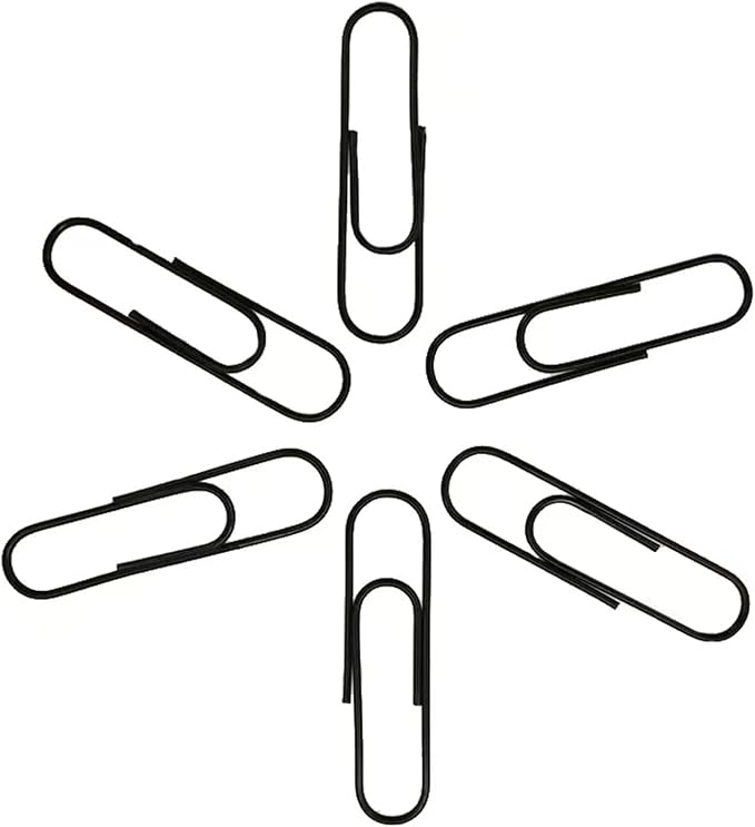 300Pcs Large Paper Clips,2 Inch Paper Clip,Jumbo Paperclips Great for Office Supplies, School(Black)