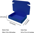 30 Pcs 9.8 x 7.9 x 2.8 inches Shipping Boxes for Small Business Cardboard Corrugated Mailer Boxes for Shipping Packaging Holidays Craft Gifts Giving Products (Industrial Blue, 9.8 x 7.9 x 2.8")