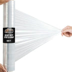 GORILLA GRIP 500% Stretch Film Heavy Duty Plastic, 500ft Shrink Wrap Roll 24" Puncture Resistant, Industrial Strength for Shipping, Pallet Storing, Moving, Packing Furniture Protection 1 Pack Clear