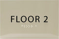6" X4" Floor 2 Sign - ADA Compliant Tactile Graphics Grade 2 Braille Text | Wall Mount Plastic Directional Assistance, Floor Number Sign for Office, Schools, Hospitals, Apartments