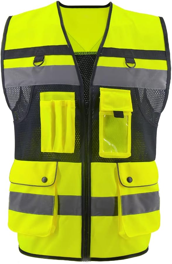Safety Vest High Visibility Reflective Construction Vest for Men Women