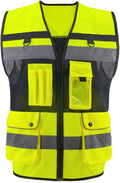 Safety Vest High Visibility Reflective Construction Vest for Men Women
