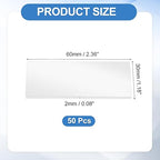 uxcell 50Pcs Double Sided Adhesive Pads, 2.36" x 1.18" Clear Removable Heavy Duty Mounting Tape Picture Hanging Sticky Adhesive Pad for Wall, Poster Picture, DIY Craft