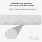 Kingdong Key Holder for Wall 304 Stainless Key Hooks Adhesive Key Holder Wall Mount Key Hanger with 4 Heavy Duty Hooks Key Organizer for Kitchen, Bedroom, Bathroom (White(4 Hooks))