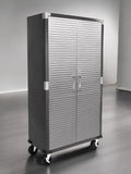 Heavy Duty Storage Solid Stainless Steel Cabinet with Lockable, Adjustable Shelf, Metal Garage Organizer (Graphite, 36" W x 18" D x 72" H)