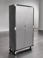 Heavy Duty Storage Solid Stainless Steel Cabinet with Lockable, Adjustable Shelf, Metal Garage Organizer (Graphite, 36" W x 18" D x 72" H)