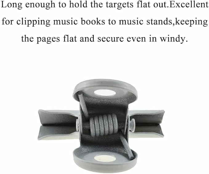 HAHIYO 1.25inch White Bulldog Clips Metal File Hinge Binder Clips Clamps Save Space Strong Spring Jaws Rock Solid Grip Book Lay Flat Deburred Edge for Hang Photos Wall Grid Dog Food 20PCS