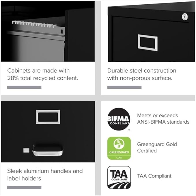 CommClad 4-Drawer Letter-Size Vertical File Cabinet (Putty)