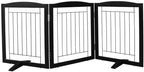 Dog Fence Indoor - 3-Panel Freestanding Dog Gate for Doorways, Hallways, House or Stairs -60x32-Inch Retractable Foldable Expandable Wood Pet by SFJC (White)