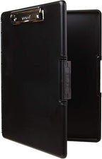Dexas Slimcase 2 Plastic Clipboard with Storage and Side Opening, Black, Office Supplies Clipboards to Organize, Carry and Store, A4 Holder, Style and Functionality Nursing Clipboards