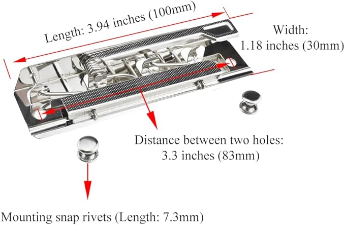 HAHIYO Silver Meta Clips - 3.94 Inches Sturdy Rivet Clipboard Clips (6 Pack), High-Grip Lever, Mountable, office/School/Home