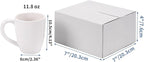 Hoikwo 7x7x4 (external dimensions) Small Shipping Boxes Set of 25, White Corrugated Cardboard Box for Small Business for Packaging Mailing