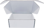 6x4x3 inch Small White Mailers Boxes Recyclable Corrugated Gift Box for Packaging Shipping Set of 10