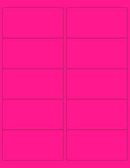 NextDayLabels - 8-1/2 x 11 Neon Color High Light Fluorescent Labels for Laser & Inkjet Printer (Pink Fluorescent, 4 x 2-10 Per Page | 250 Labels)