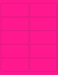 8-1/2 x 11" Neon Color High Light Fluorescent Labels for Laser & Inkjet Printer (Pink Fluorescent, 4 x 2" - 10 Per Page | 500 Labels)