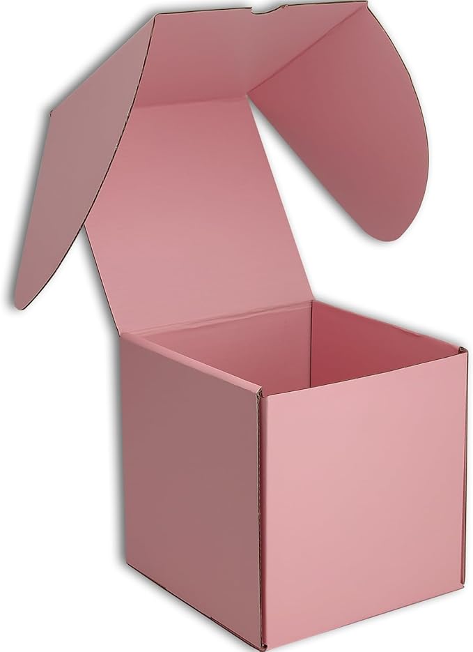 6x6x6 inches Small Shipping Boxes Set of 20 - Pink Mailer Corrugated Cardboard Boxes for Shipping Packaging Mailing Products