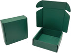 50 Pcs 6.3 x 6 x 1.6 inches Shipping Boxes for Small Business Cardboard Corrugated Mailer Boxes for Shipping Packaging Holidays Craft Gifts Giving Products (Hunter Green, 6.3 x 6 x 1.6")