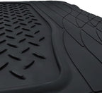 PIC AUTO Heavy Duty Rubber Trunk Cargo Liner Floor Mats, Trimmable to Fit for Car, SUV, Van, Trucks (Large, Black)