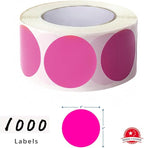 SHYGO® 1“ Pink Circle Dot Stickers Color Coding Labels, 1000PCS 2 Rolls