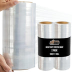 GORILLA GRIP 500% Stretch Film Heavy Duty Plastic, 2 Pack 1000ft Shrink Wrap Rolls 10" Puncture Resistant, Industrial Strength for Pallet Storing, Wrapping, Moving, Packing Furniture Protection Clear
