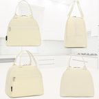FlowFly Insulated Lunch Cooler Bag - Tote Bag Organizer for Women/Men, Beige