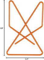 JAM PAPER Colorful Butterfly Clips - Orange Paper Clamps - 15/Pack