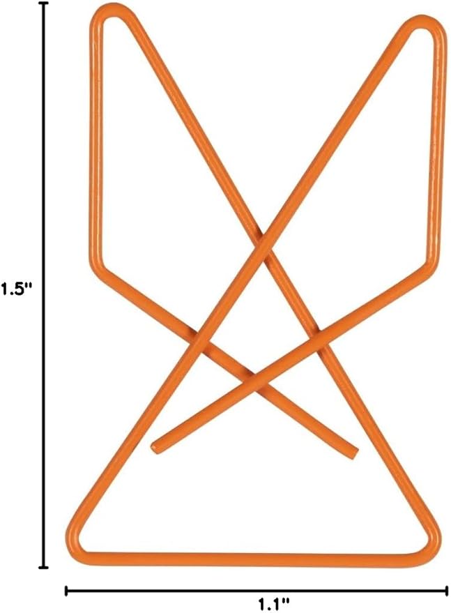 JAM PAPER Colorful Butterfly Clips - Orange Paper Clamps - 15/Pack