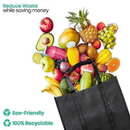 NZ home XXL Insulated Cooler Bag and Food Warmer for Delivery & Grocery Shopping with Zippered Top, Black (1 pack)