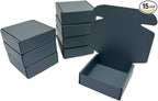 15 Pcs 6 x 6 x 2 inches Corrugated Cardboard Gift Boxes Recyclable Shipping Boxes for Mailing & Holidays, Wedding, Birthday, Gifts Packaging (Dark Gray, 6 x 6 x 2")
