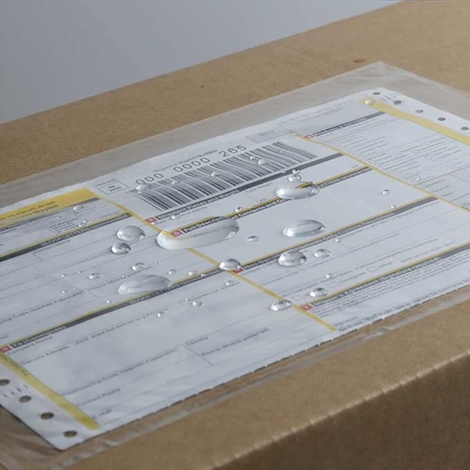 7.5" x 5.5" Packing List Pouches, 100 Pack Shipping Label Envelopes Clear Adhesive Top Loading Packing List