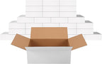 9x7x3 Shipping Boxes Set of 30, White Corrugated Cardboard Box for Mailing Business Packaging