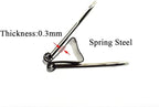 HAHIYO Binder Clips Paper Clamps Spring Steel Sturdy Small 0.75 inches Width 0.28 Inch Capacity No Sharp Edges Heavy Duty Tight Grip Reusable Black Metal Bright Finish for Home Office School 30 Pack