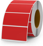 Red Color Coding Labels 1 × 2 Inches Self-Adhesive Vinyl Rectangle Stickers Waterproof Name Tags Removable Roll for Office School Home 500 PCS