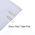 HAHIYO Paper Clips Large Sturdy 2 inches Length 70 Pack Paperclips Heavy Duty Tight Grip Rust Proof Reusable Metal Bright Rose Gold for Home Office School
