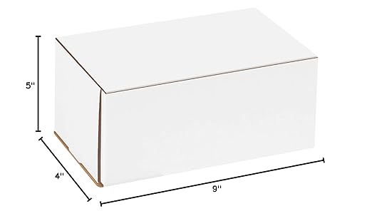 Box USA BM954 9"L x 5"W x 4"H, White (Pack of 50)