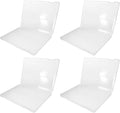 4pcs File Storage Box Clear Wear-resistant Plastic Document Organizer for Office Home Travel Portable Multipurpose File Box Case for Paper Receipts Magazine Protection