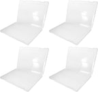 4pcs File Storage Box Clear Wear-resistant Plastic Document Organizer for Office Home Travel Portable Multipurpose File Box Case for Paper Receipts Magazine Protection