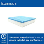 FoamRush 2" x 26" x 26" Cool Gel Memory Foam Upholstery Square Cushion Medium Firm (Chair & Wheelchair Seat Cushion Replacement, Square Foam Dining Chairs, Couch, Sofa, Rubber Padding)